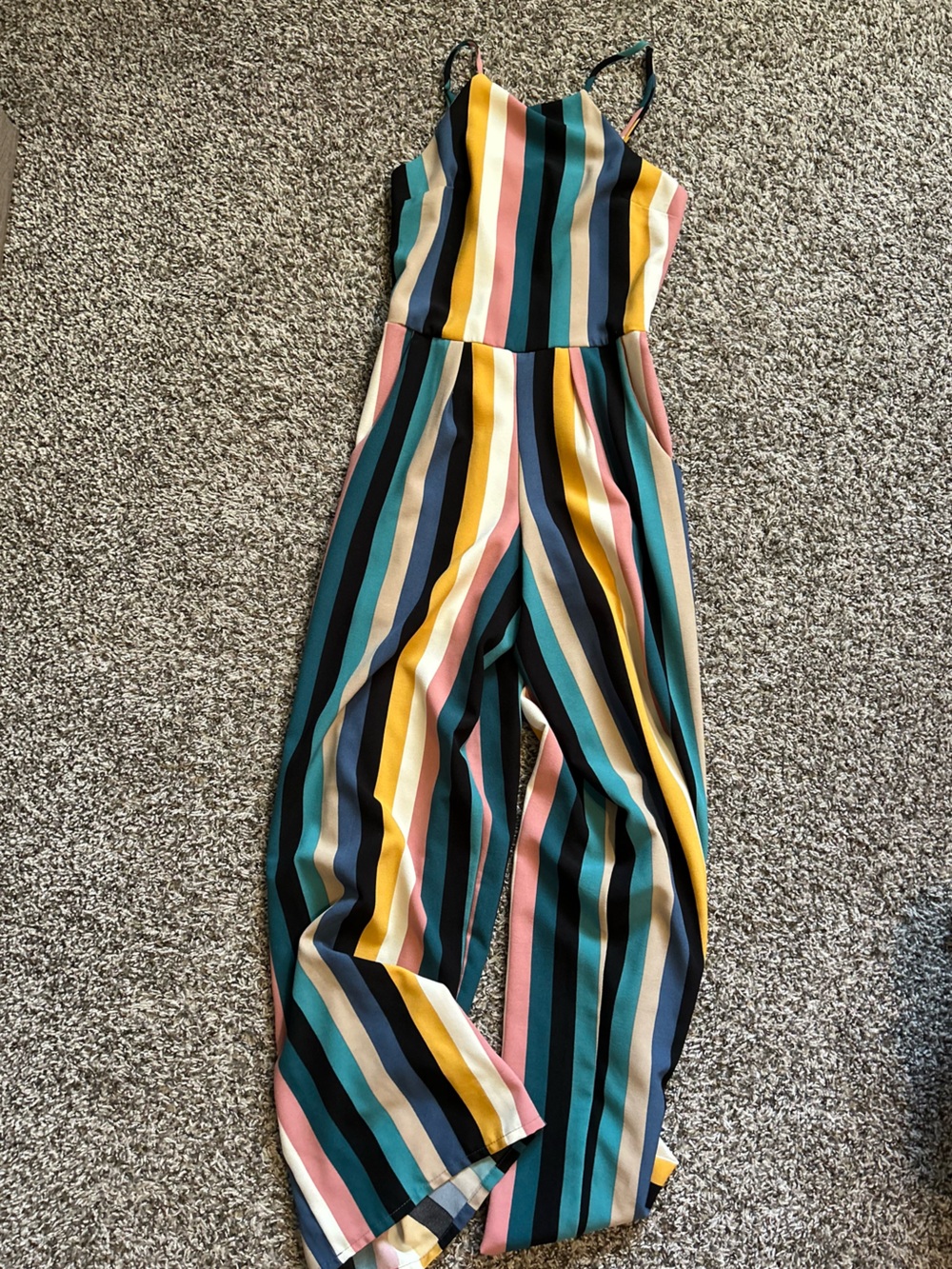 Moa Moa Multicolor Vertical Stripe Jumpsuit